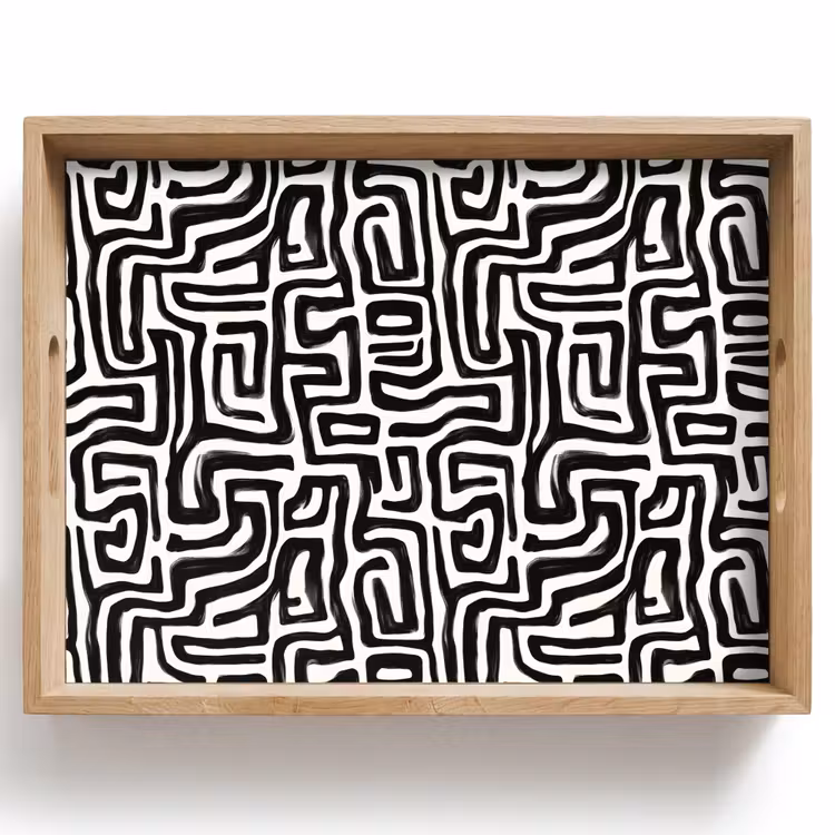 Plateau - Graphique - Lignes - Noir et blanc — 1