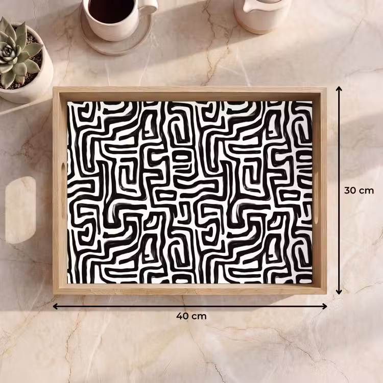 Plateau - Graphique - Lignes - Noir et blanc — 7