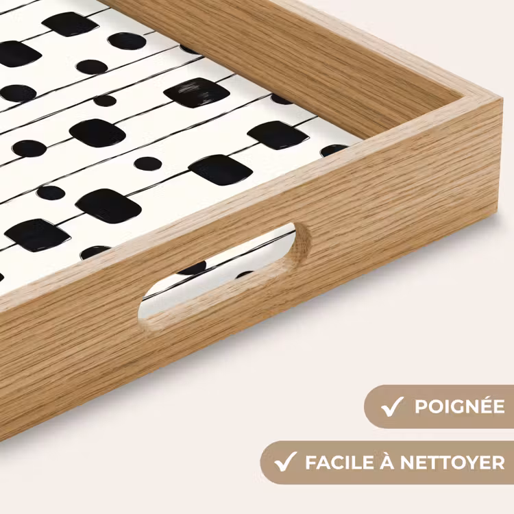 Plateau - Graphique - Moderne - Noir — 8