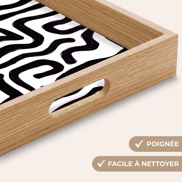 Plateau - Moderne - Lignes - Noir — 8