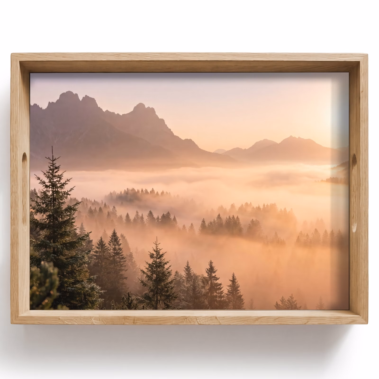 Plateau - Soleil - Brouillard - Montagnes - Arbres — 1