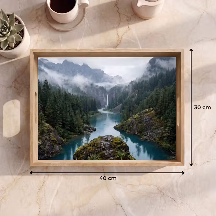 Plateau - Cascade - Arbres - Montagnes — 7