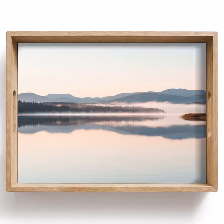 Plateau - Eau - Arbres - Couche de brouillard — 1