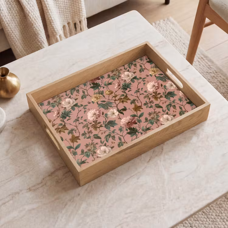 Plateau - Fleurs - Classique - Rose — 2