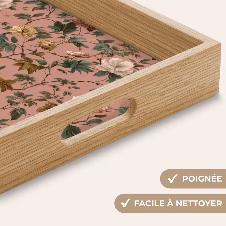Plateau - Fleurs - Classique - Rose — 8