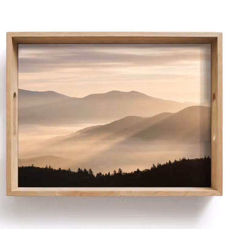 Plateau - Montagnes - Brouillard - Rayons de soleil — 1