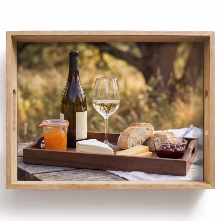 Plateau - Pique-nique - Vin - Plateau de fromage — 1