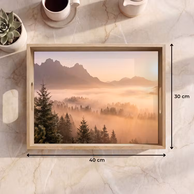 Plateau - Soleil - Brouillard - Montagnes - Arbres — 7