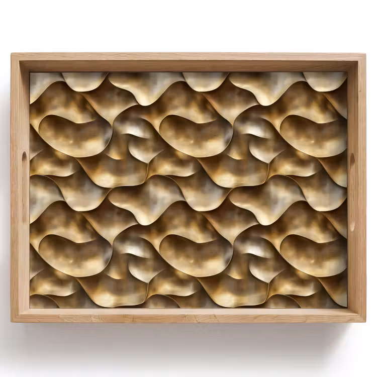 Plateau - Abstrait - Antique - Or — 1
