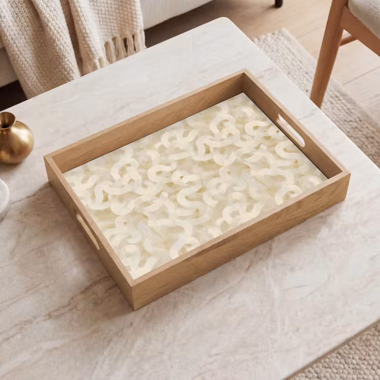 Plateau - Abstrait - Lignes - Beige — 2