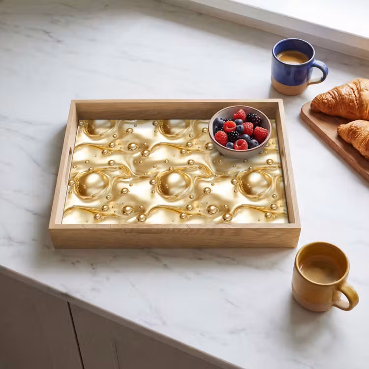 Plateau - Liquide - Gouttes - Or — 3