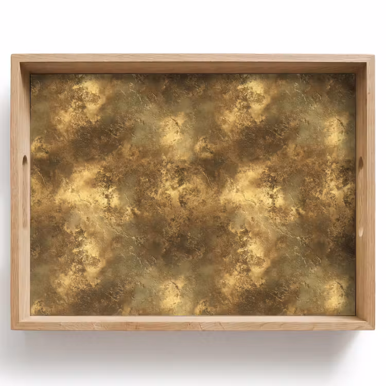 Plateau - Antique - aspect métallique - Or — 1