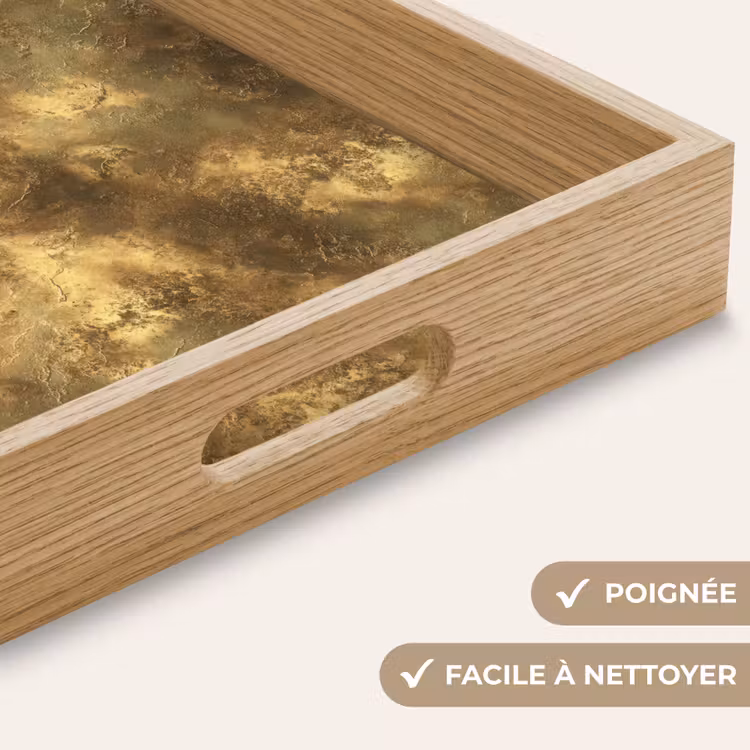 Plateau - Antique - aspect métallique - Or — 8