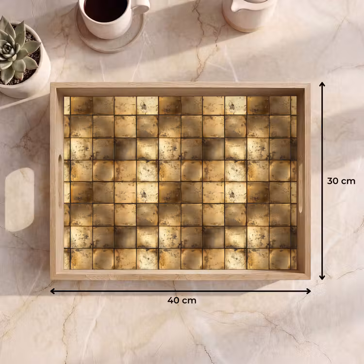 Plateau - Géométrique - Carreaux - Or — 7