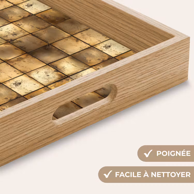 Plateau - Géométrique - Carreaux - Or — 8