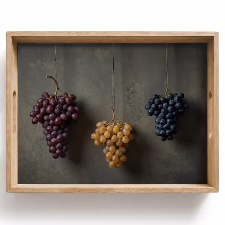 Plateau - Raisins - Coloré - Mur — 1