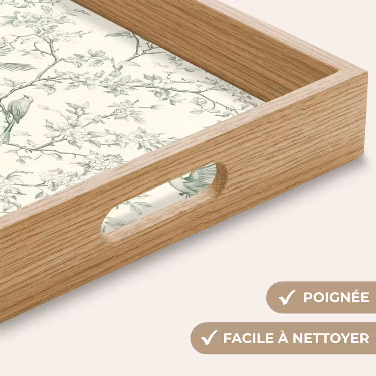 Plateau - Classique - Oiseaux - Vert — 8