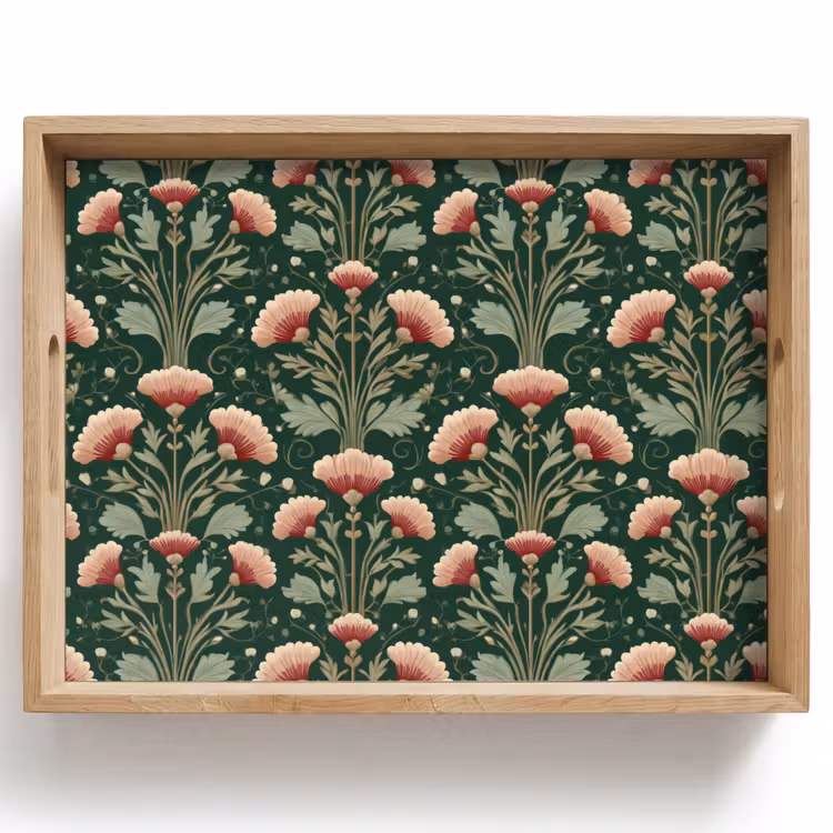 Plateau - Motif - Botanique - Coloré — 1