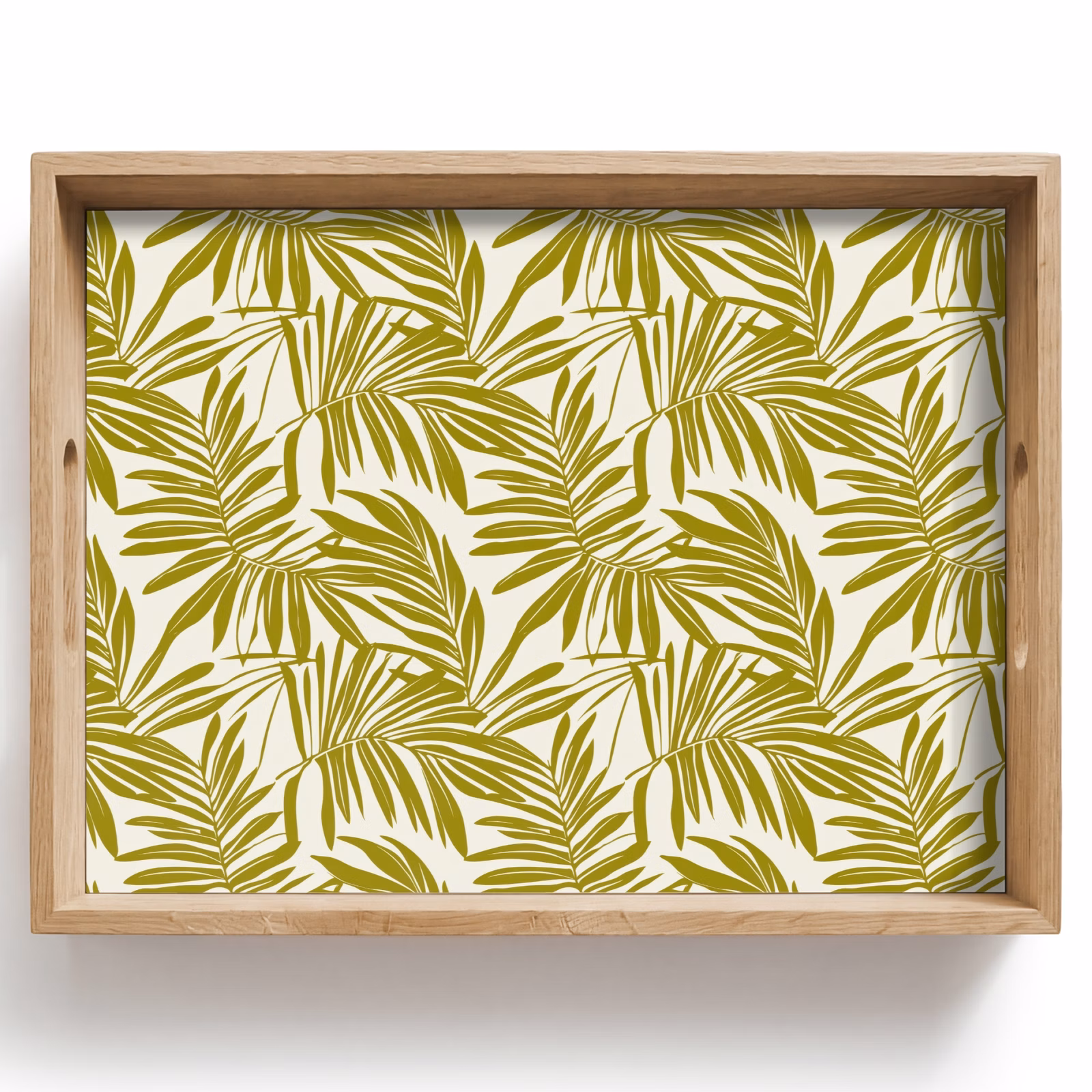 Plateau - Feuille de palmier - Motif - Vert — 1