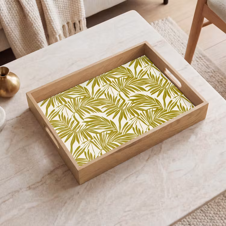 Plateau - Feuille de palmier - Motif - Vert — 2