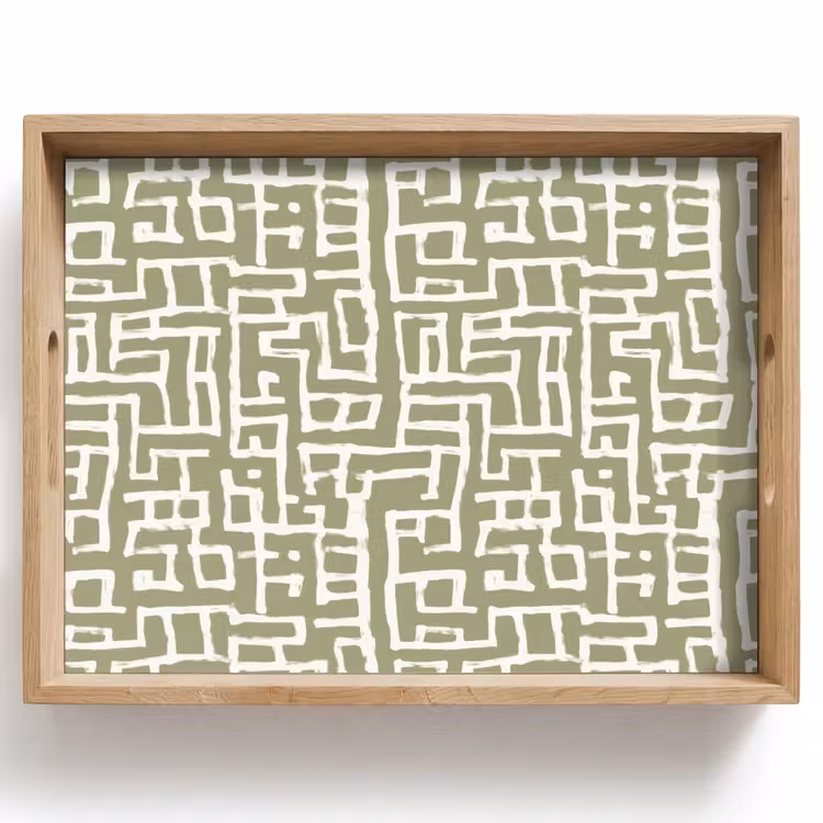 Plateau - Graphique - Motif - Vert — 1