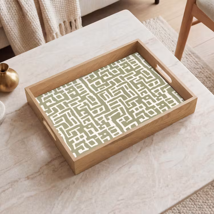 Plateau - Graphique - Motif - Vert — 2
