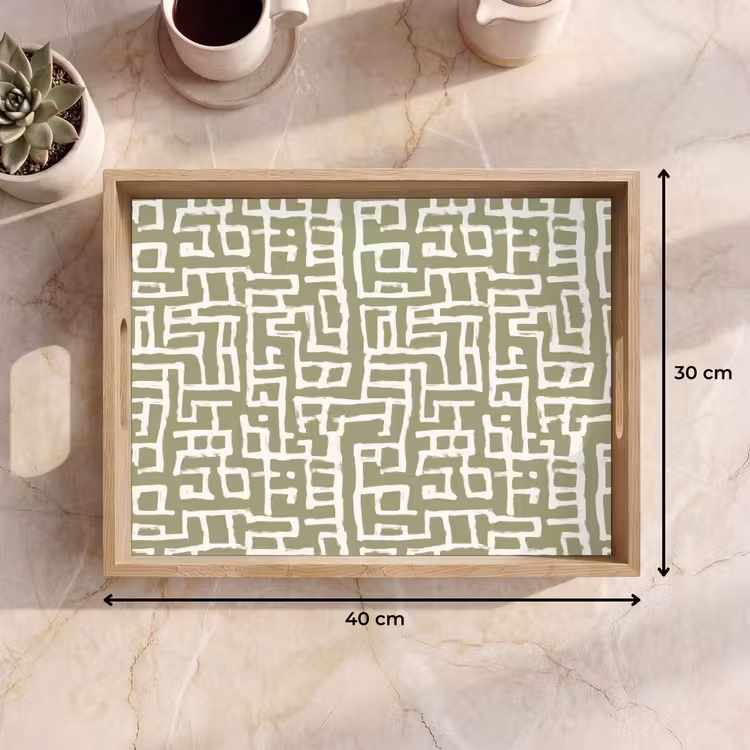 Plateau - Graphique - Motif - Vert — 7