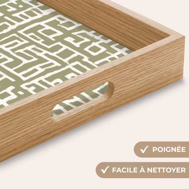 Plateau - Graphique - Motif - Vert — 8