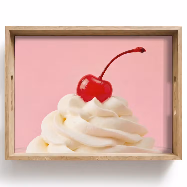 Plateau - Cerise - Crème fouettée - Rose — 1