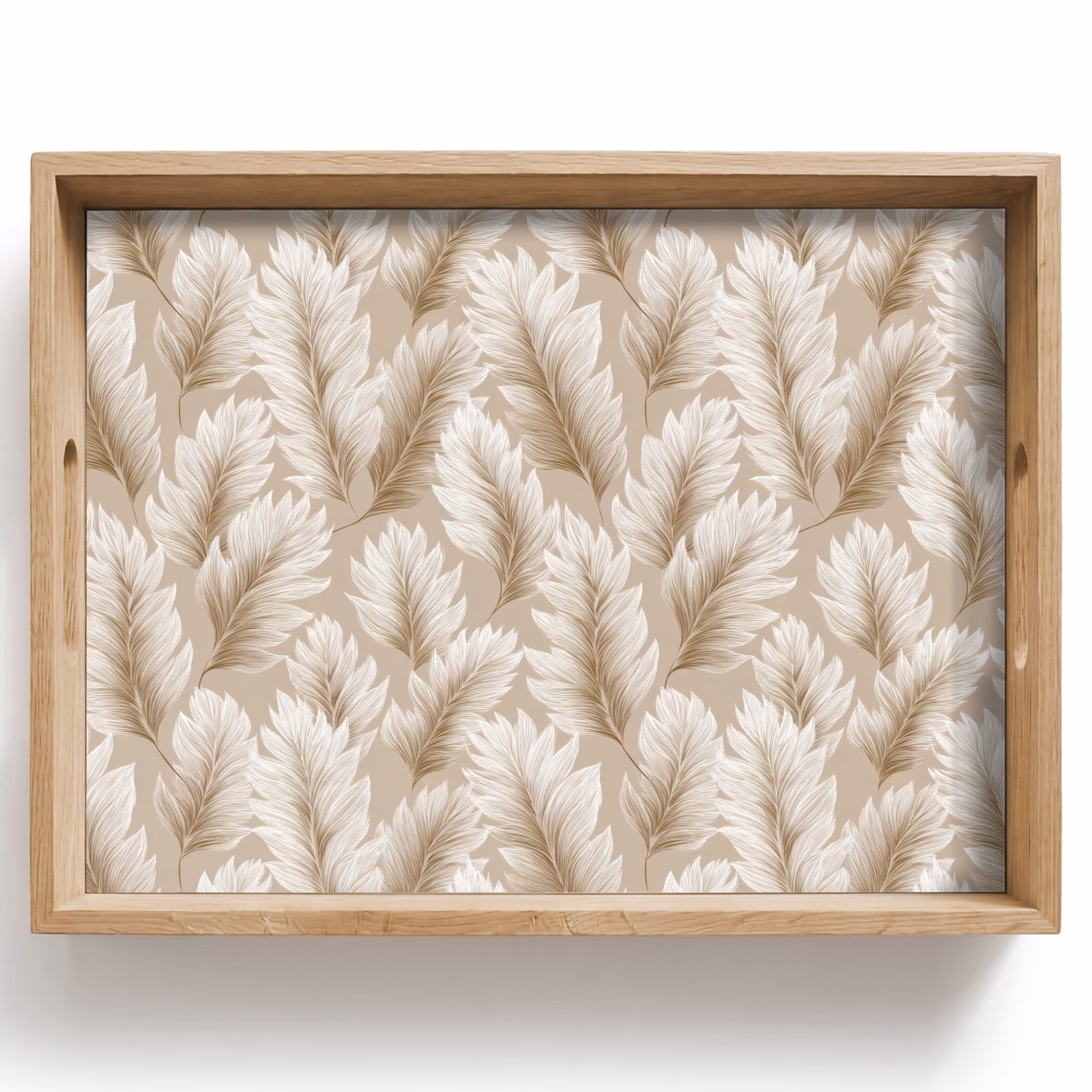 Plateau - Botanique - Motif - Beige — 1