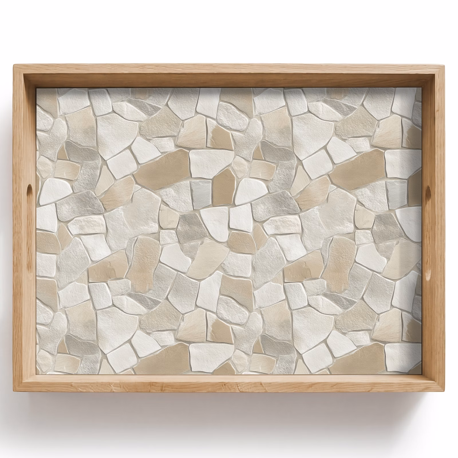 Plateau - Mosaïque - Pierres - Beige — 1