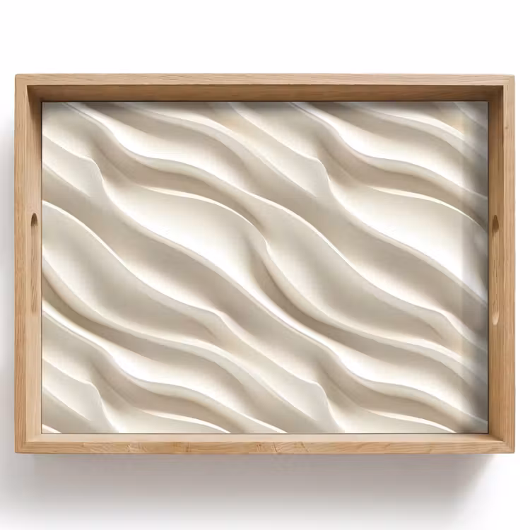 Plateau - Diagonal - Vagues - Crème — 1