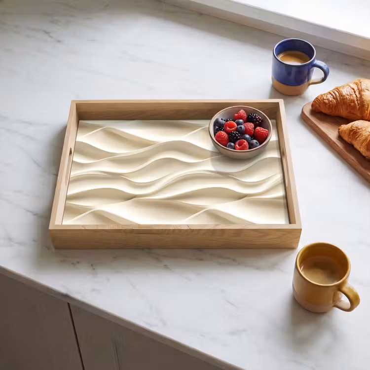Plateau - Lignes - Ondulées - Crème — 3