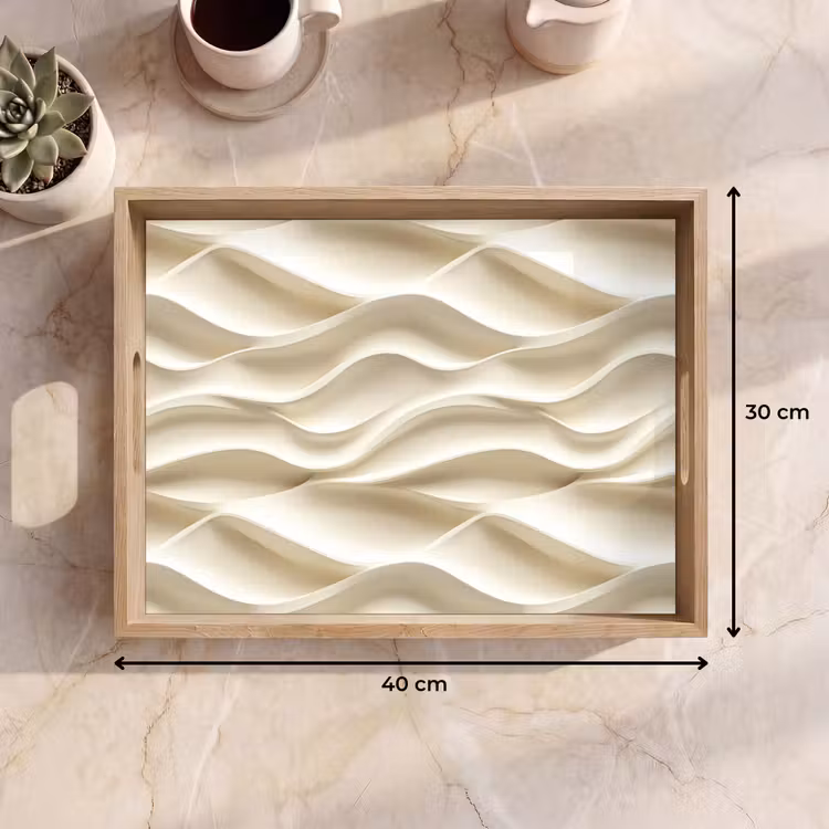 Plateau - Lignes - Ondulées - Crème — 7