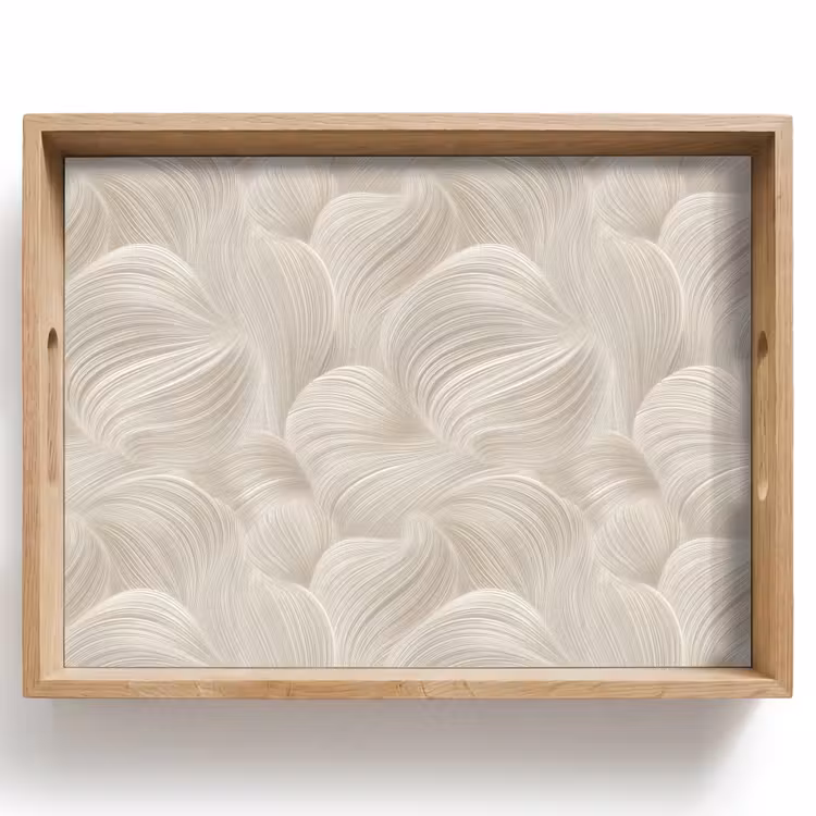 Plateau - Lines - Ventilateur - Beige — 1