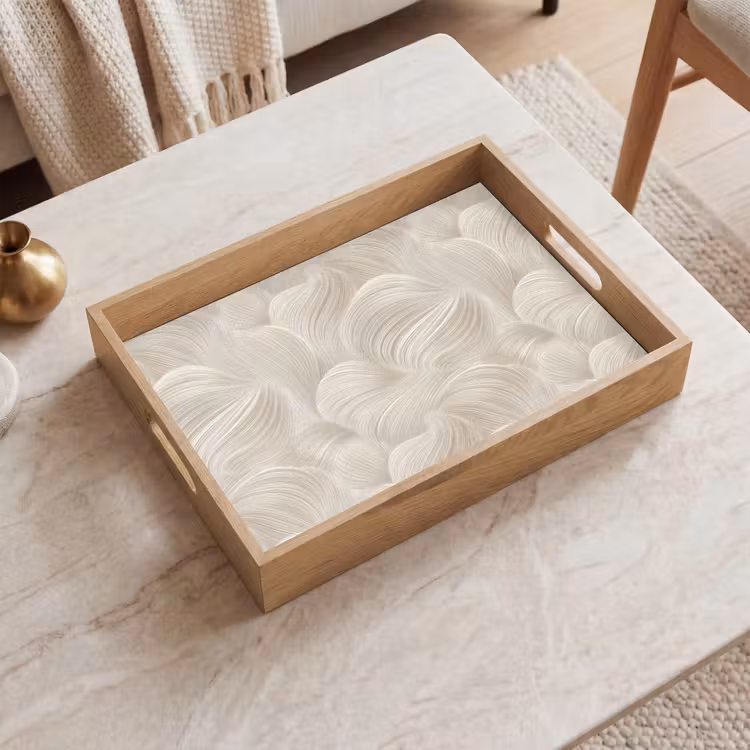 Plateau - Lines - Ventilateur - Beige — 2