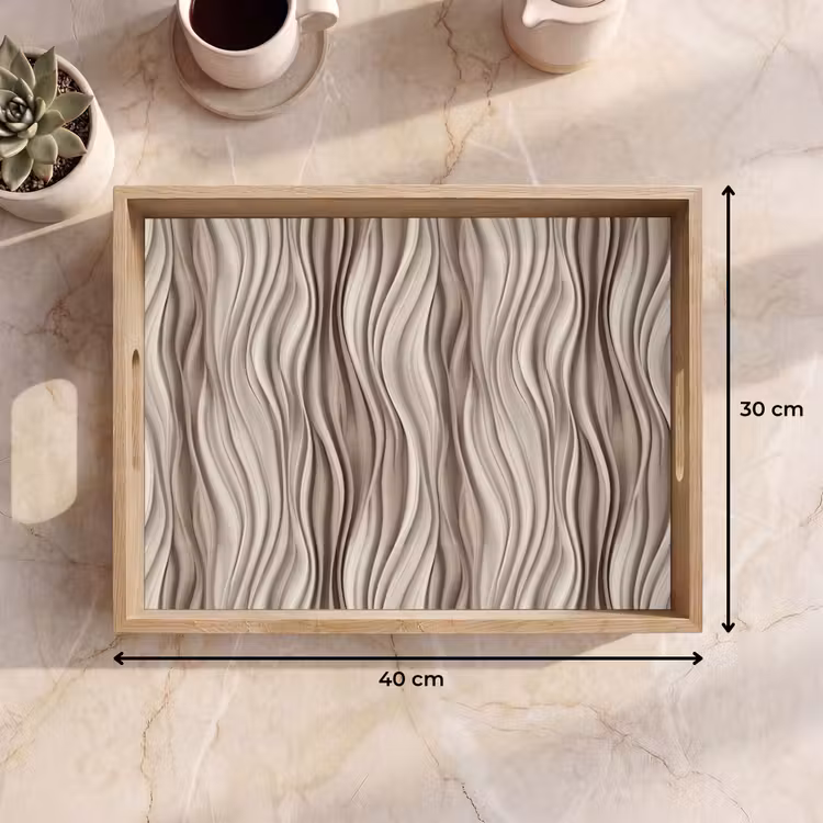 Plateau - Ondes - 3D - Crème — 7