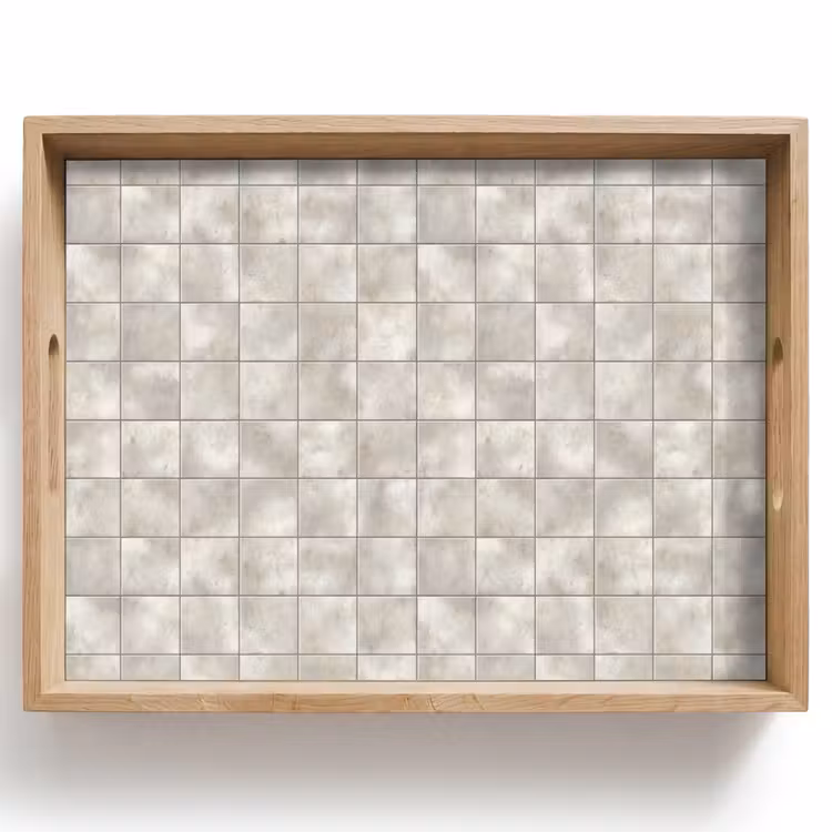 Plateau - Carreaux - Naturels - Gris — 1