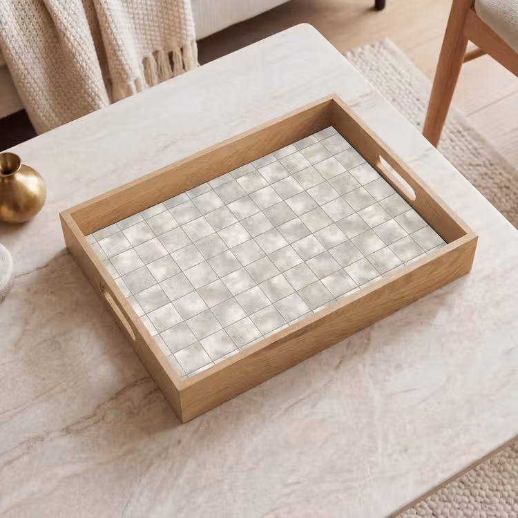 Plateau - Carreaux - Naturels - Gris — 2