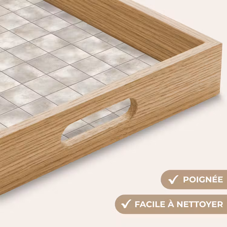 Plateau - Carreaux - Naturels - Gris — 8
