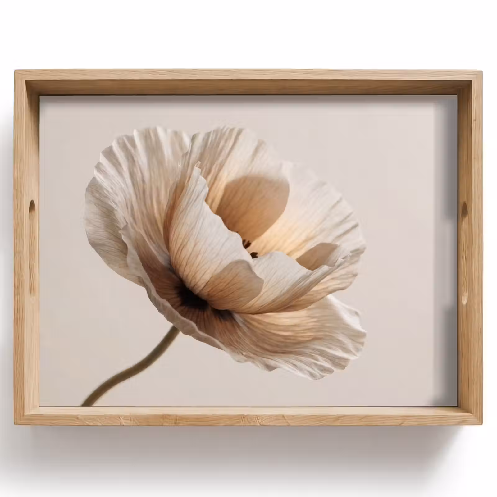 Plateau - Fleur - Beige - Crème — 1