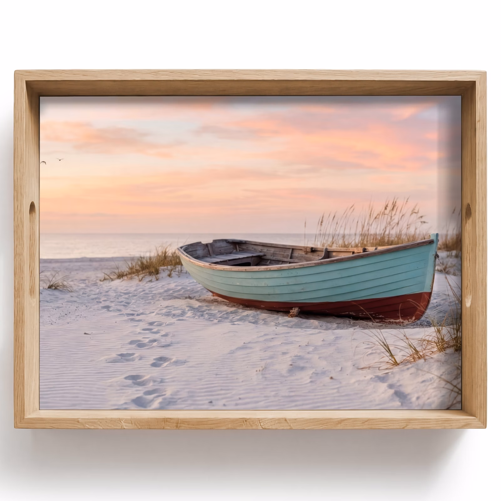 Plateau - Rustique - Bateau à rames - Plage de sable — 1