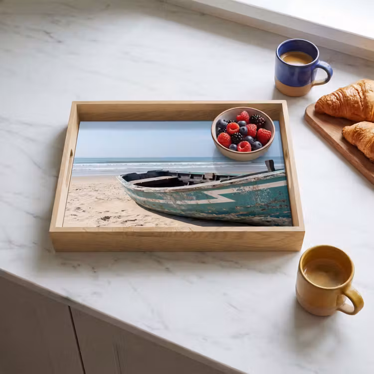 Plateau - Bateau - Plage de sable - Mer — 3