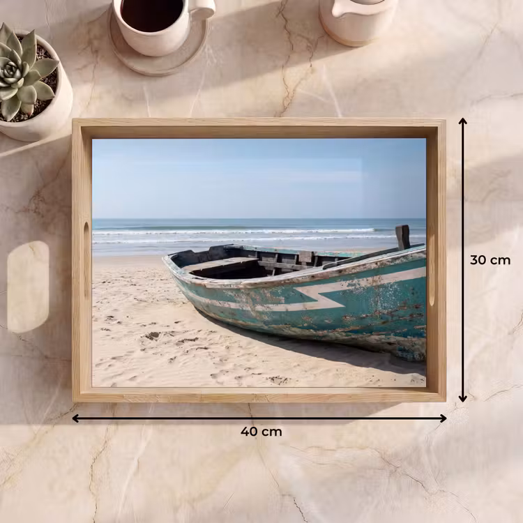 Plateau - Bateau - Plage de sable - Mer — 7