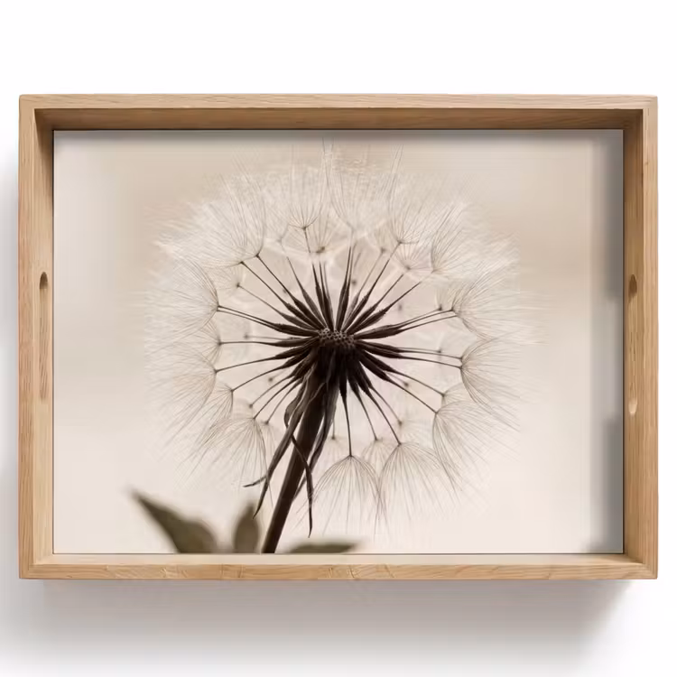 Plateau - Pissenlit - Minimaliste - Blanc — 1