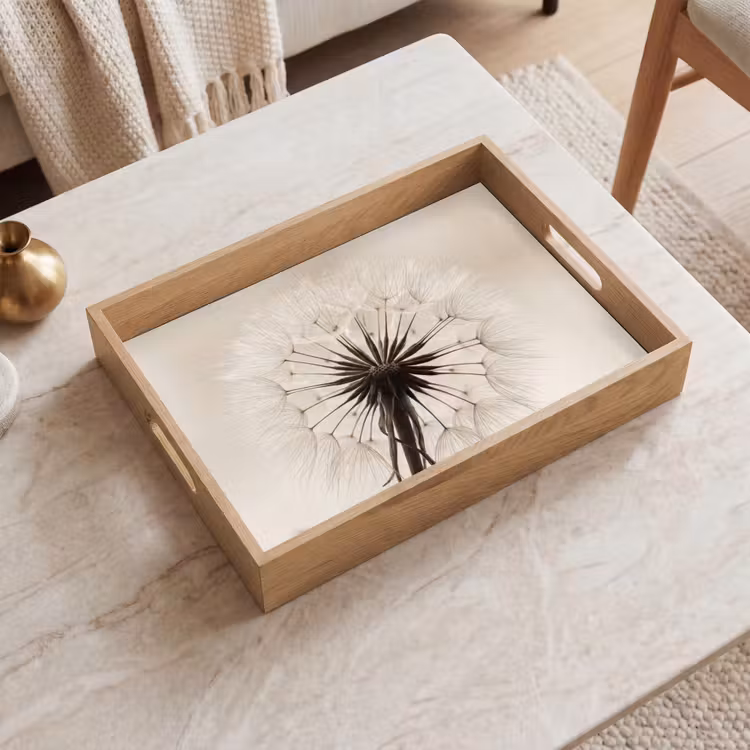 Plateau - Pissenlit - Minimaliste - Blanc — 2