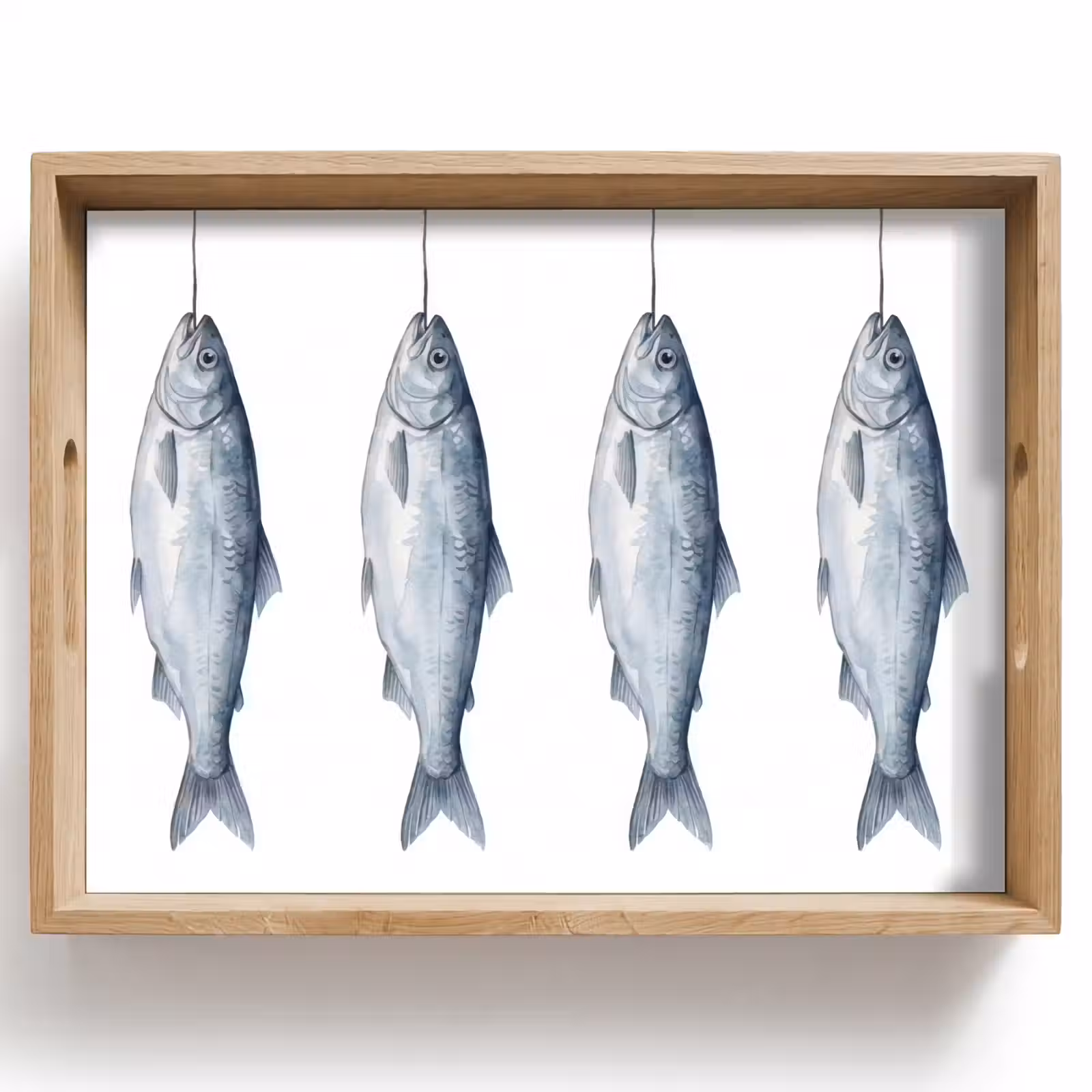 Plateau - Poisson - Illustration - Bleu de Delft — 1
