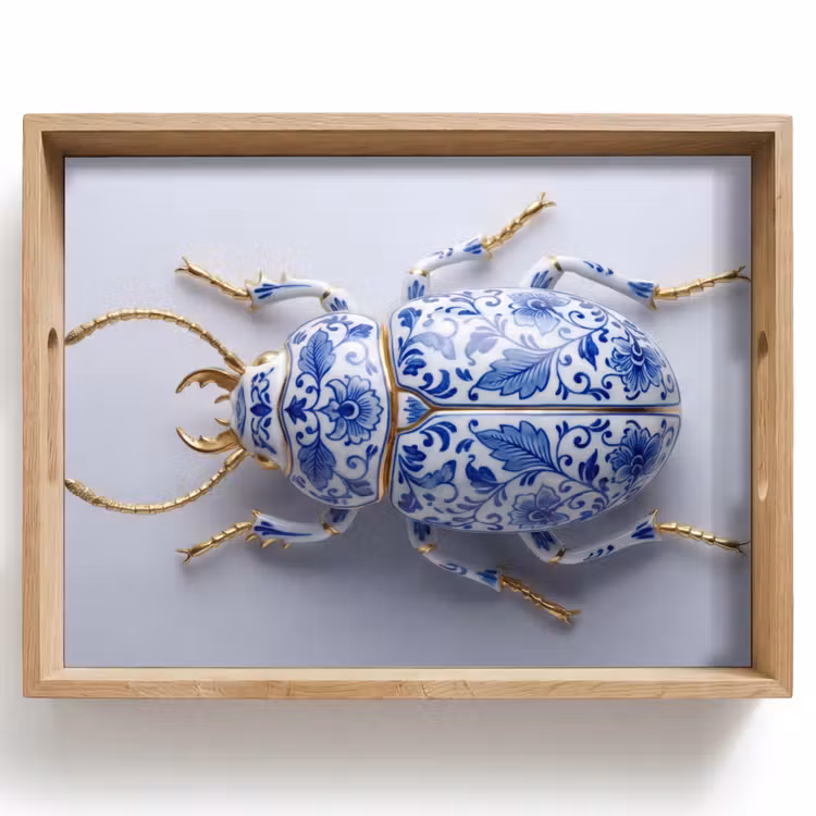Plateau - Coccinelle - Delfts - Bleu - Or — 1