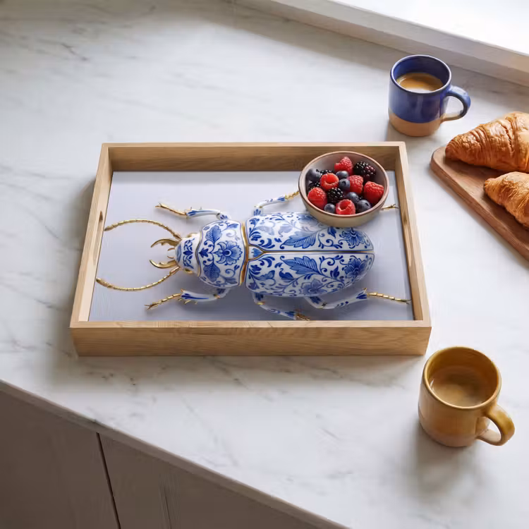 Plateau - Coccinelle - Delfts - Bleu - Or — 3
