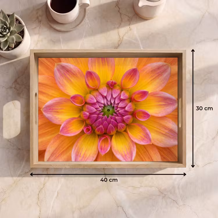 Plateau - Dahlia - Fleur - Orange — 7